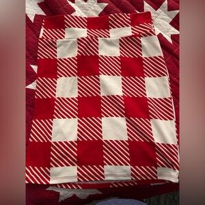 Lularoe Red and White Checkered Skirt